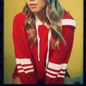 Forever 21 Varsity Stripe Hoodie